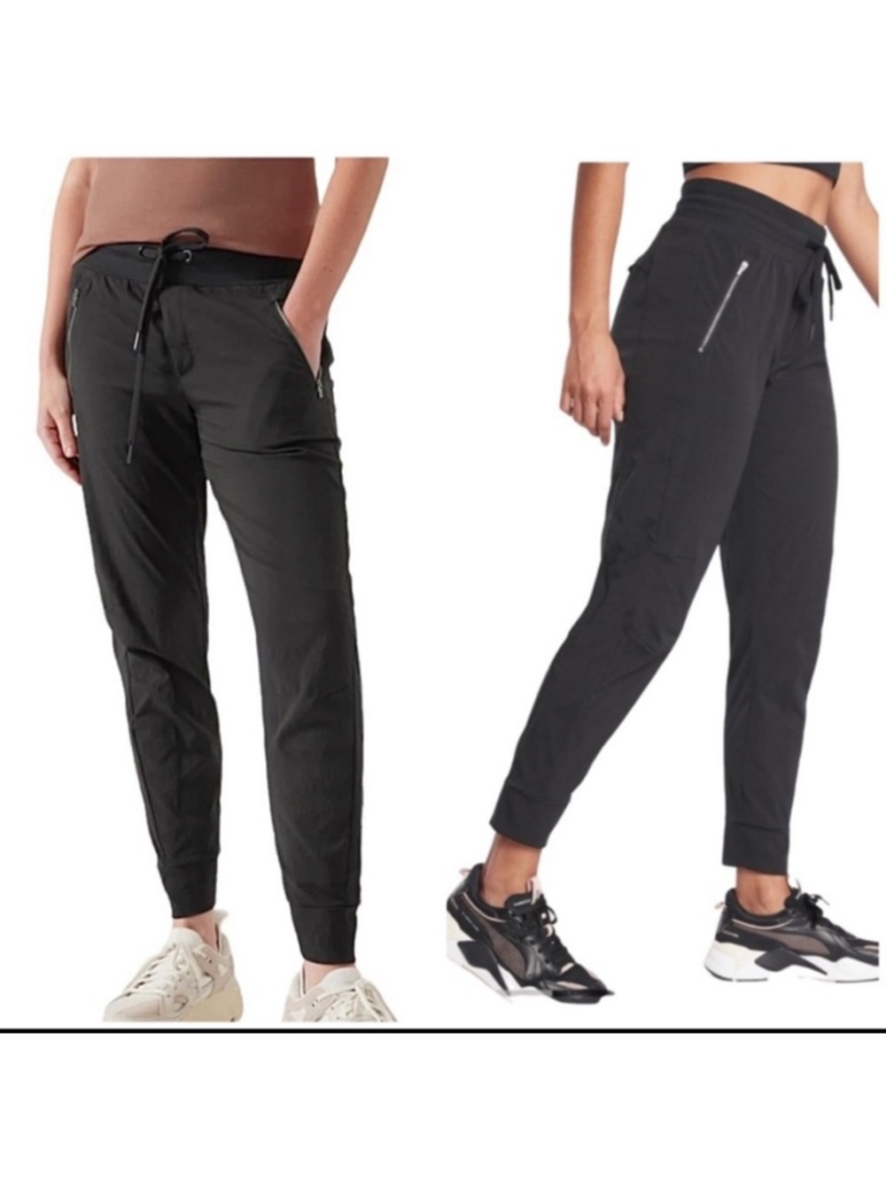 Athleta Trekkie North Joggers black 6 petite